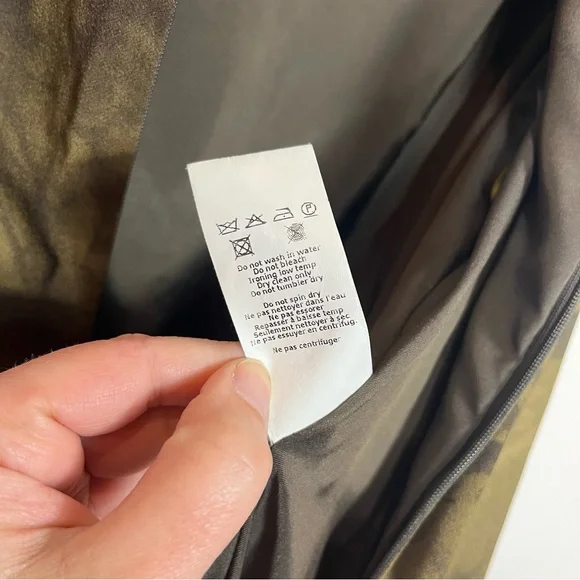 Michael Kors Collection Sheath Dress Size 10 Midi Length Sleeveless Olive Italy - Picture 12 of 12